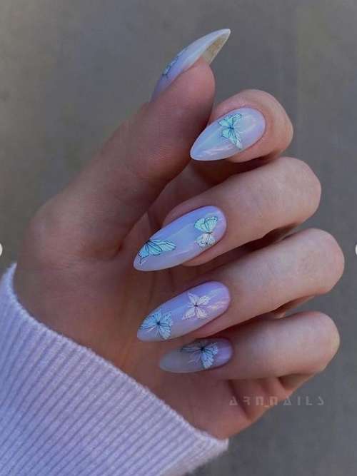 Manucure papillon 2021: nouvelles photos de design