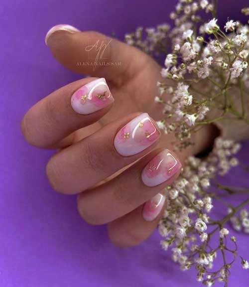 Nail art délicat de printemps