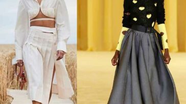 Jupe midi 2021: mannequins, photos avec quoi porter une jupe sous les genoux