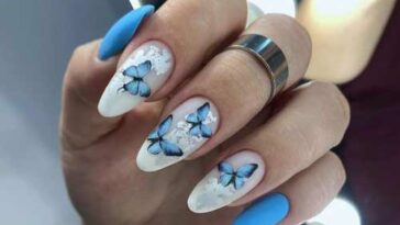 Manucure papillon - nouvelle photo de design