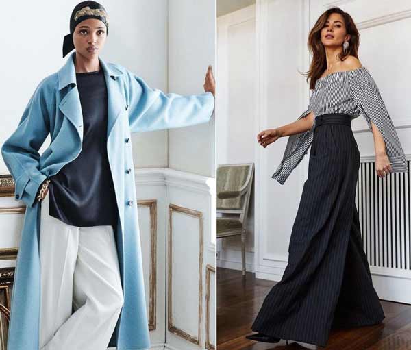 Pantalon à jambe large à la mode