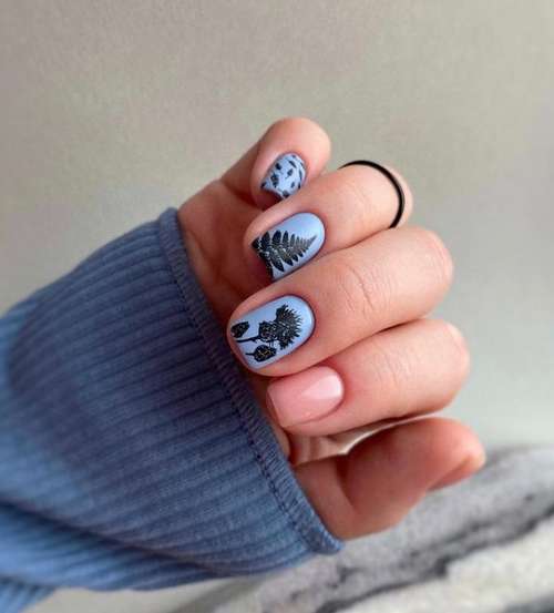 Manucure Avec Un Motif Pour Ongles Courts: Tendances 2021, Photos ...