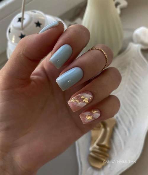 Manucure translucide avec design 2021-2022: nouveautés photo