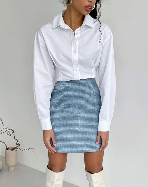 Jupes fendues à la mode: photos avec quoi porter, tendances 2021