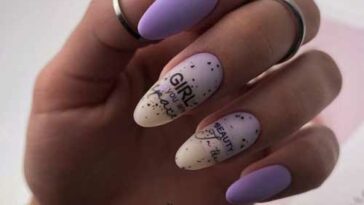 Dégradé laiteux printanier sur les ongles