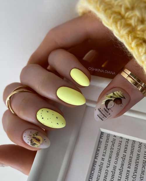 Oeuf de caille manucure jaune Top manucure