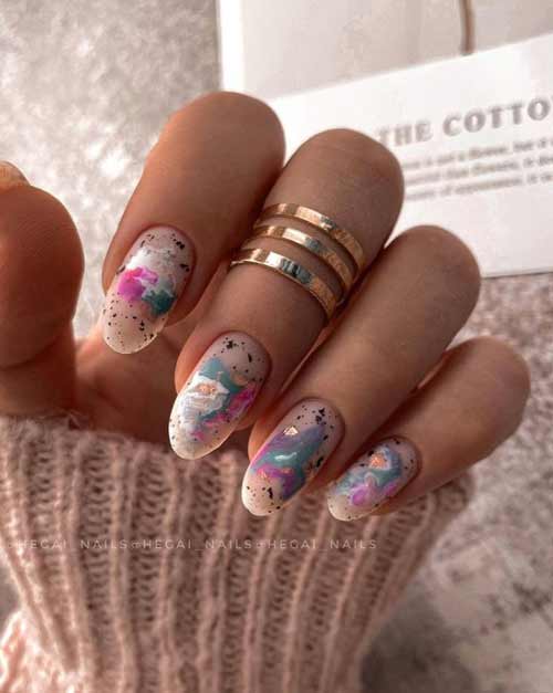 Impression de caille sur les ongles