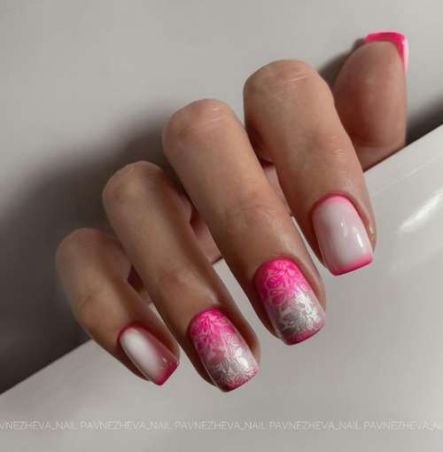 Manucure avec feuilles: design 2021-2022, nouveautés sur la photo