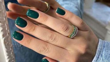 Idées de manucure vert foncé, design, photo