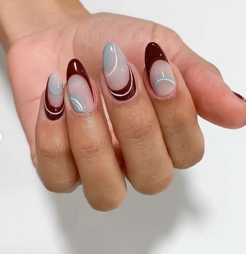 Veste d'automne couleur bordeaux