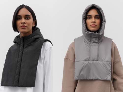 Bavette à capuche rembourrée