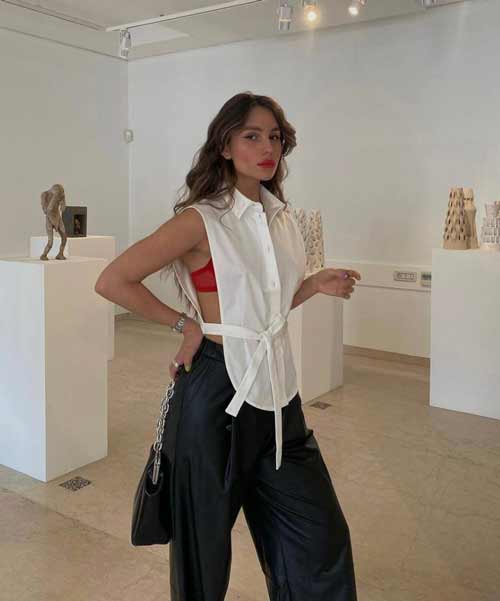 Chemise blanche plastron