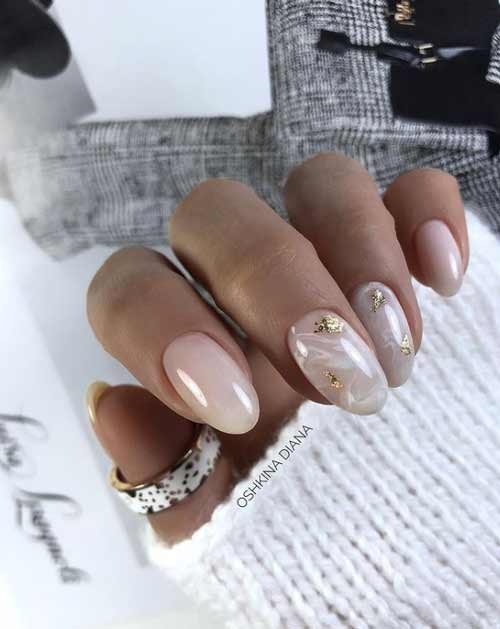 Manucure élégante en marbre