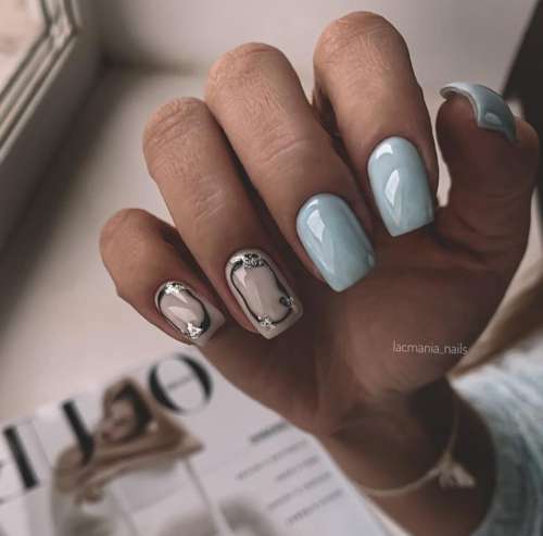 Design élégant sur les ongles courts