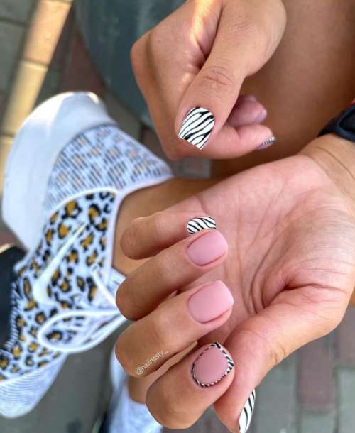 Elégant avec imprimé zèbre noir et blanc