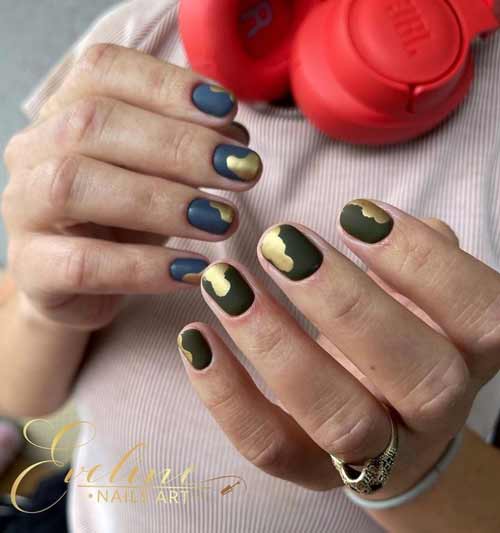 Manucure courte brillante