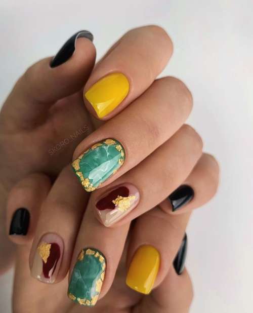 Feuille d'aluminium ongles courts