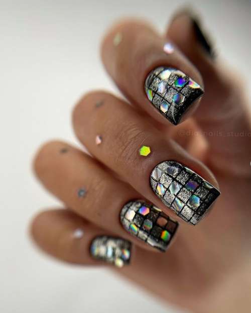 Manucure brillante pour les ongles courts: design 2022, photo