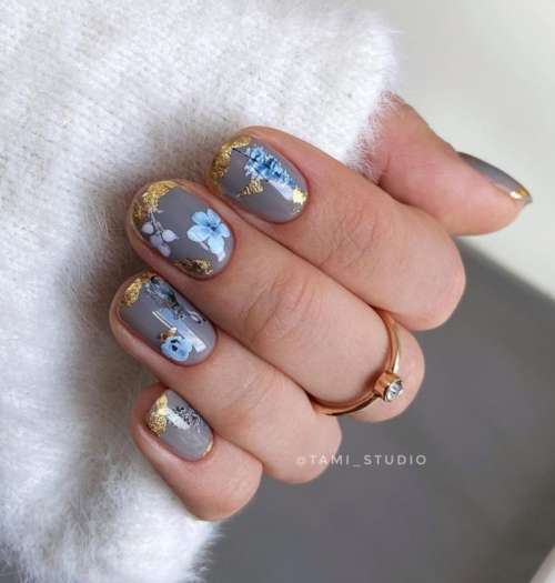 Manucure brillante pour les ongles courts: design 2022, photo