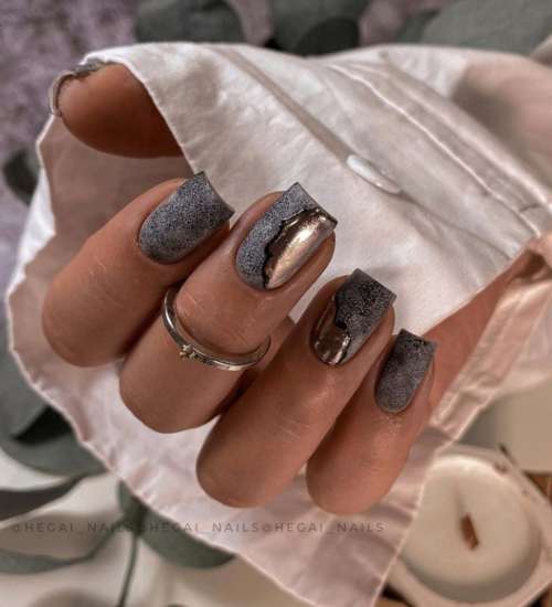 Manucure brillante pour les ongles courts: design 2022, photo