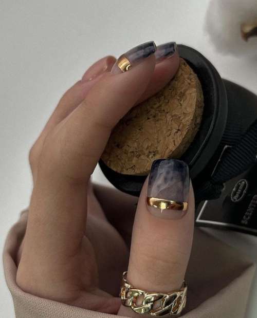 Manucure brillante pour les ongles courts: design 2022, photo