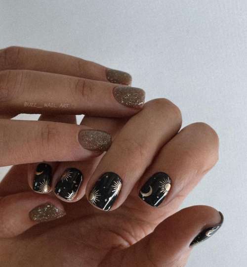 Manucure brillante pour les ongles courts: design 2022, photo