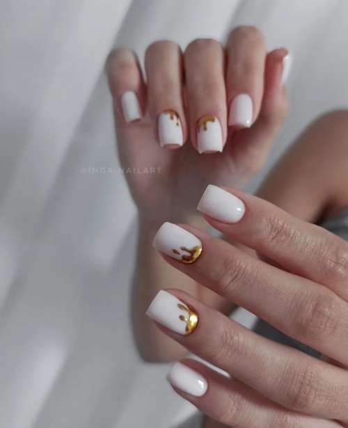 Manucure brillante pour les ongles courts: design 2022, photo