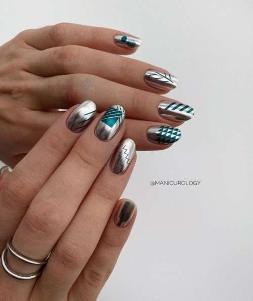 Manucure brillante pour les ongles courts: design 2022, photo