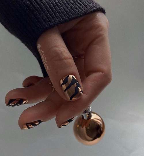 Manucure brillante pour les ongles courts: design 2022, photo