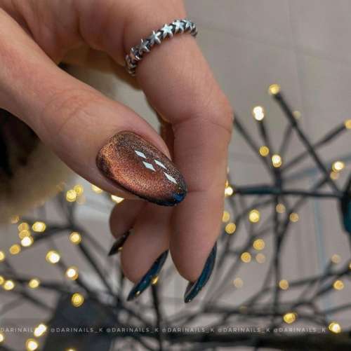 conception d'ongles oeil de chat