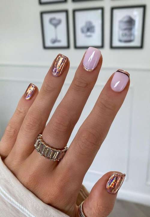 Manucure brillante 2022: photo du nouveau design des ongles