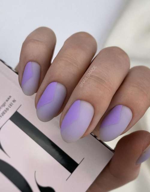Manucure violette avec design: nouveautés, photo 2022