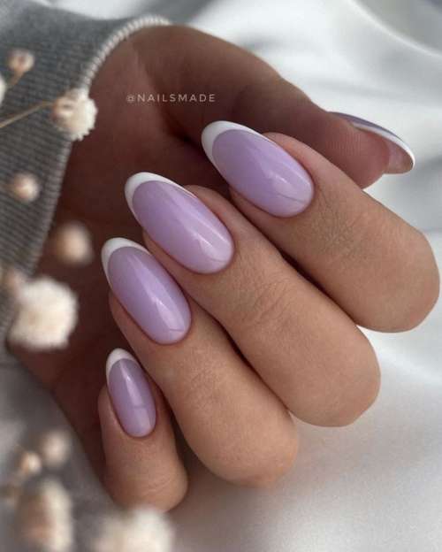Manucure violette avec design: nouveautés, photo 2022