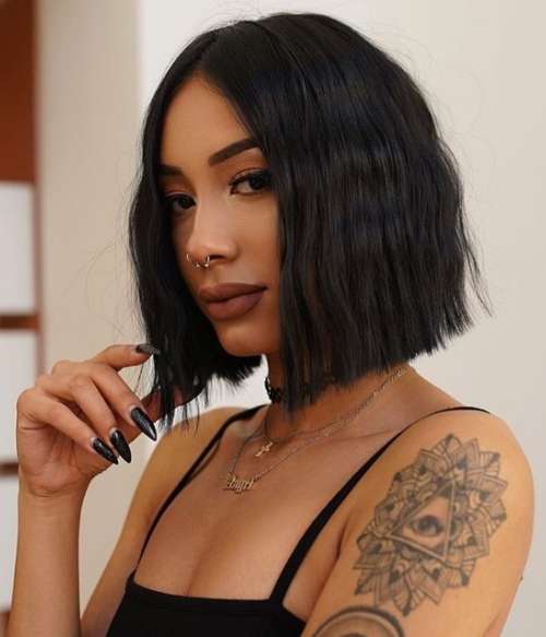 Coupe de cheveux Bob pour cheveux courts: tendances 2022, types, photos
