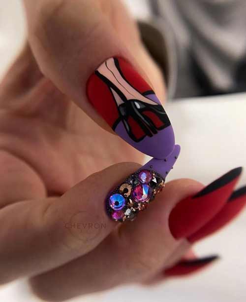 Ongles longs violets