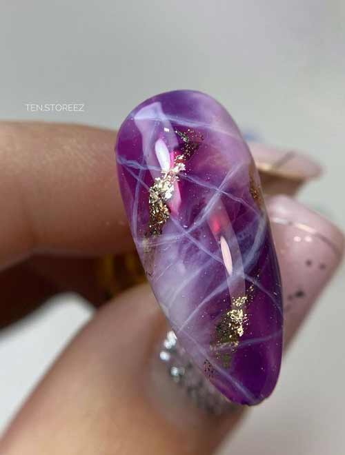 Conception de pierre de cristal violet