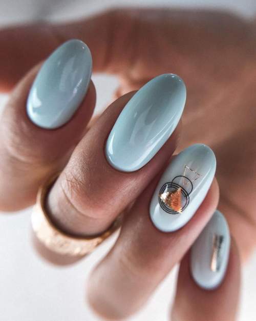 Manucure bleue du Nouvel An: nouveautés 2022, photos, idées de design