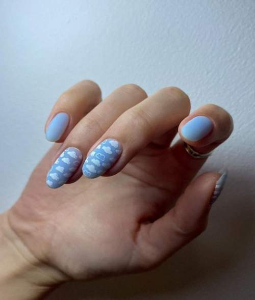 Manucure bleue du Nouvel An: nouveautés 2022, photos, idées de design