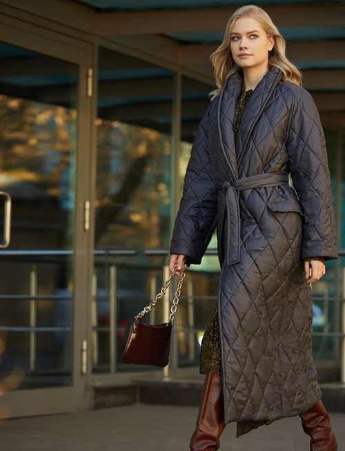 Doudoune avec ceinture hiver