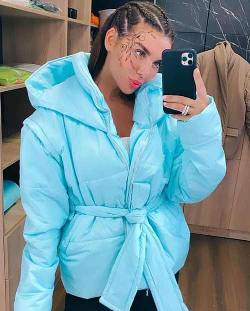 Doudoune avec ceinture hiver