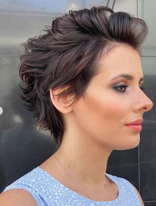 Coupe de cheveux Pixie-bob: photos de coupes de cheveux de tous les côtés