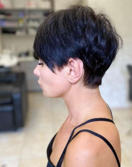 Coupe de cheveux Pixie-bob: photos de coupes de cheveux de tous les côtés