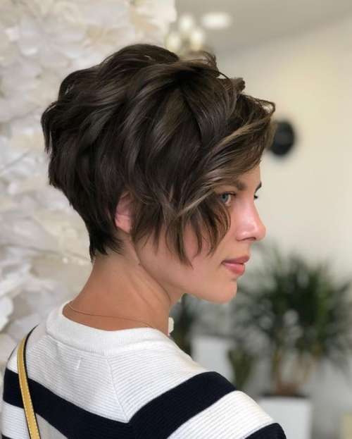 Coupe de cheveux Pixie-bob: photos de coupes de cheveux de tous les côtés