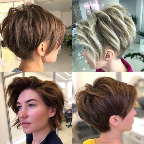 Coupe de cheveux Pixie-bob: photos de coupes de cheveux de tous les côtés