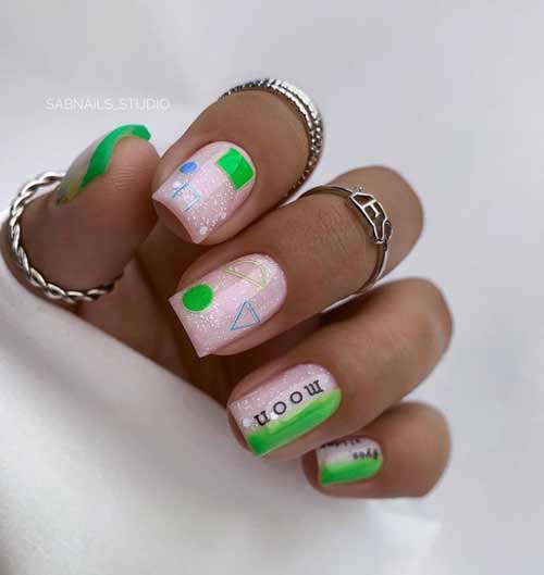 Nouveautés de conception d'ongles verts