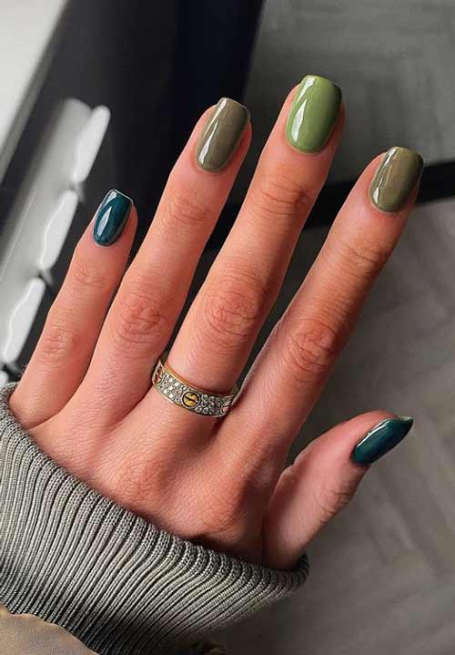 Design ombré vert foncé