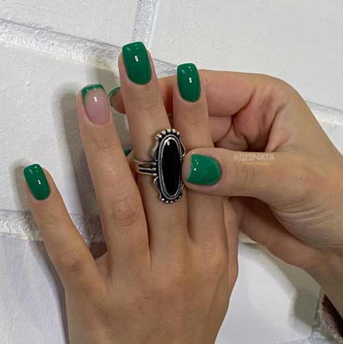Conception d'ongles verts juteux