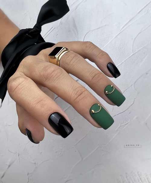 Design noir mat et vert