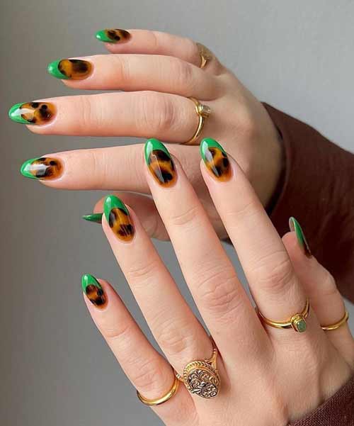 French manucure verte