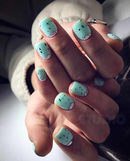 Design vert ongles courts